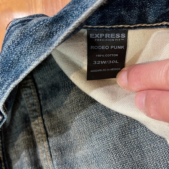 Express Rodeo Punk jeans 32x30 - Picture 4 of 4